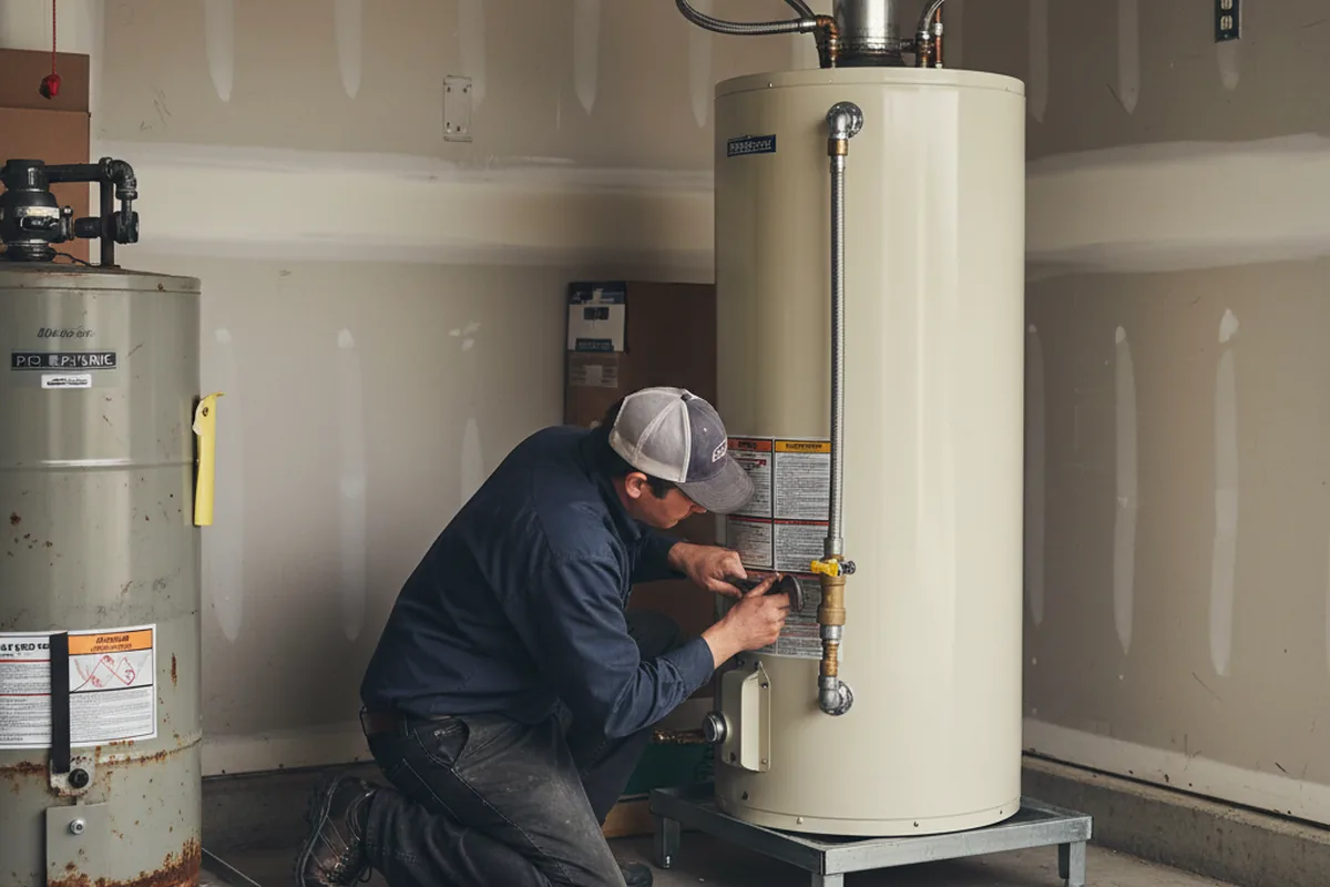 Water heater and shutoff valve replacement in Java